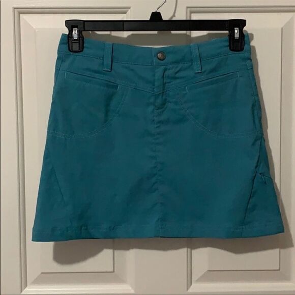 Athleta Teal Blue Dipper A-line Skort Skirt 2 - Picture 5 of 7